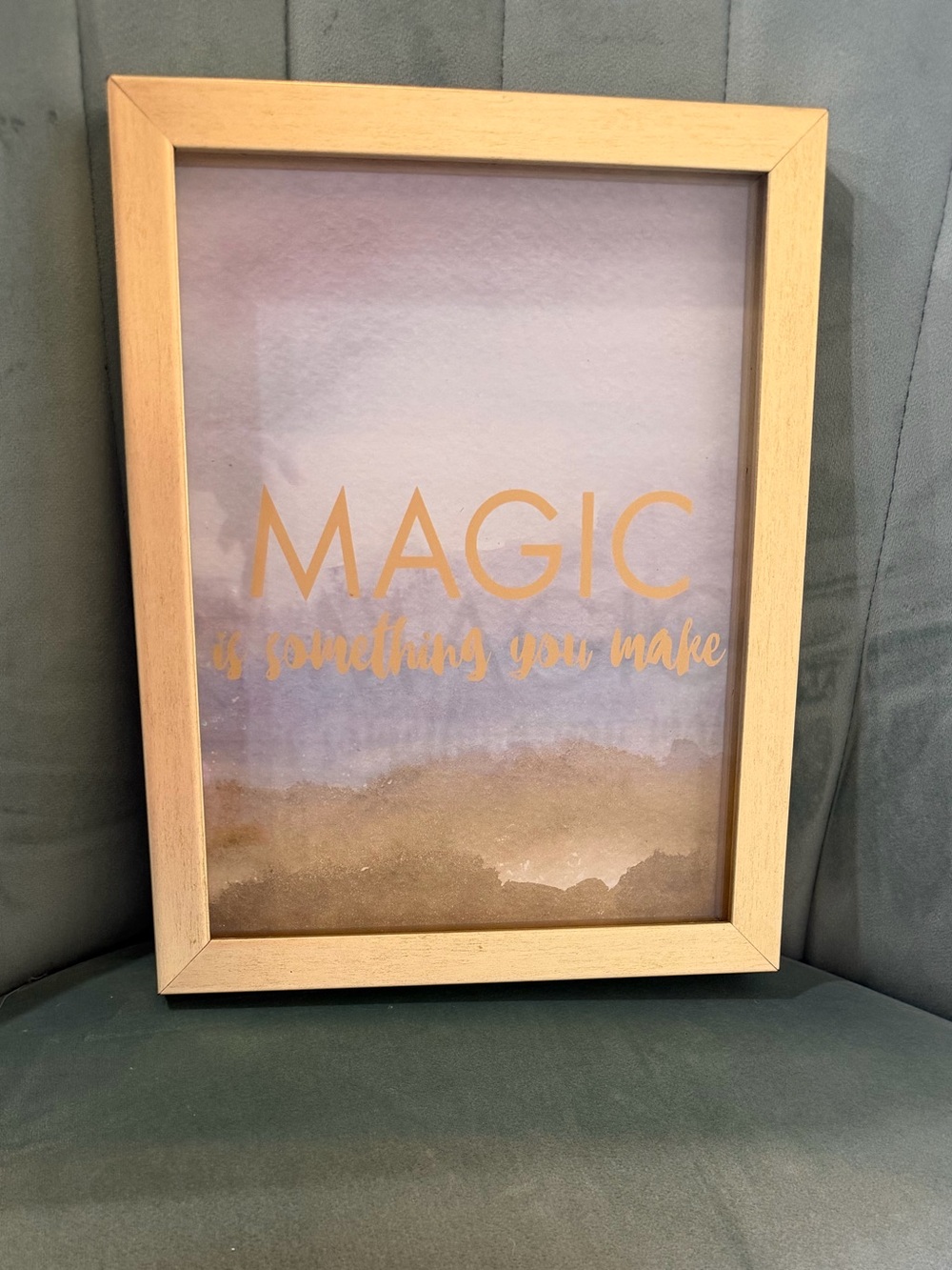 "Magic is something you make" metallic wall art